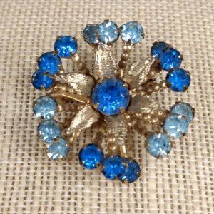 Vintage Blue Stone Brooch